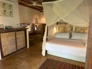 Hotel Descalzo SPA客房内的一张或多张床位
