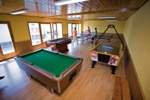 Biliár nebo kulečník v ubytování Bungalows Pirineus
