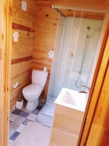 Koupelna v ubytování Chalet chaleureux - Herisson