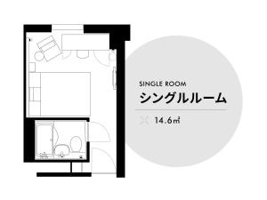 Půdorys ubytování Nishitetsu Hotel Croom Hakata