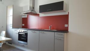 Kuchyň nebo kuchyňský kout v ubytování Ferienwohnung & Gästezimmer Rixner