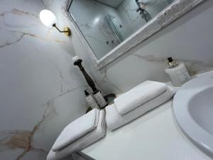 Koupelna v ubytování Skaidiškės Guesthouse + 27 fotografií