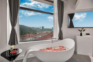 Nespecifikovaný výhled na hory nebo výhled na hory při pohledu z hotelu
