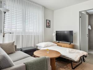 A television and/or entertainment centre at STAYY Flagship Limmattal - contactless check-in