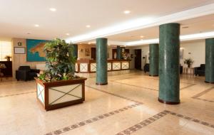 エル・アレナルにあるHotel Riutortの柱と植物の中間ロビー +35枚の写真