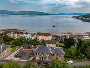 an aerial view of a town next to a body of water at The Hidden Asset- Rothesay, Isle of Bute in Rothesay