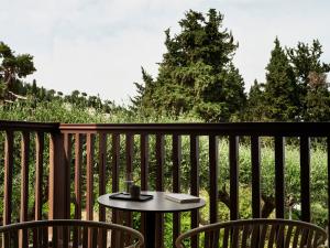 A balcony or terrace at Aeolos Beach Resort