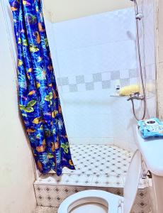 クマシにある2Be Venturesのバスルーム(シャワーカーテン、トイレ付)