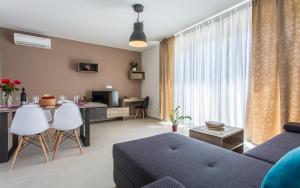 Χώρος καθιστικού στο Apartments Viktorija