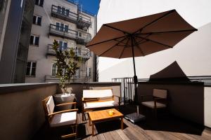 Balkón nebo terasa v ubytování Memory-Making Hotel Vienna