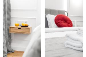 Posteľ alebo postele v izbe v ubytovaní HOUSEHOST Apartment: Św.Gertrudy 10/2.11