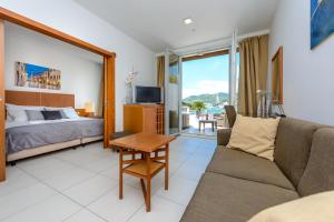 Televízia a/alebo spoločenská miestnosť v ubytovaní Adriatic Deluxe Apartments