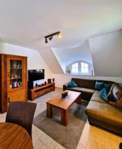 Posezení v ubytování Mueggenburger Weg 46 Wohnung 3 Auszeit