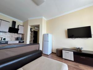 Eldhús eða eldhúskrókur á Hotel Medusa