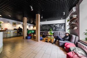 Posezení v ubytování DREAM Hostel Kyiv
