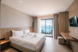 Postel nebo postele na pokoji v ubytování Hotel Portanova