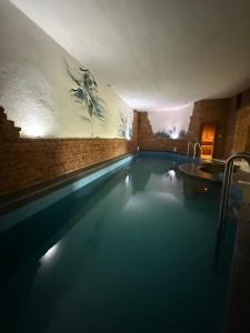a swimming pool with a tub and a sink at Przestrzeń Mazury in Bagienice