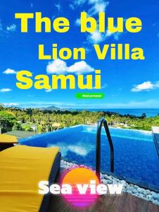 a poster for the blue lion villa samutsea view at The Blue Lion Villa koh Samui - Sea view in Chaweng Noi Beach