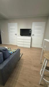 TV a/nebo společenská místnost v ubytování Apartament na Wzgórzu 2