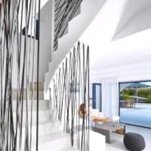 Μια τηλεόραση ή/και κέντρο ψυχαγωγίας στο Modern & Comfortable Santorini Villa 3 Bedrooms Villa Aqua Private Pool & Beautiful Outdoor Space Exo Gialos
