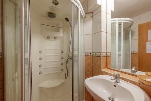 Koupelna v ubytování Hotel Rusca