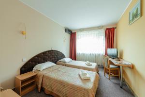 Postel nebo postele na pokoji v ubytování Hotel Rusca