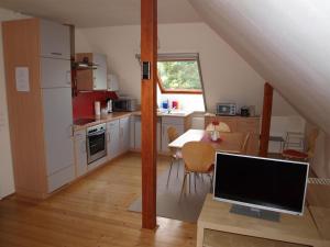 Kuchyň nebo kuchyňský kout v ubytování Ferienwohnung Heider