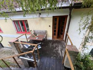 Balkón nebo terasa v ubytování Karlštejn 34