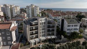 an aerial view of a city with buildings at Peramis Hotel & Spa in Antalya