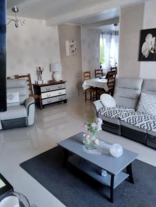 Posezení v ubytování Chambre du Hamel