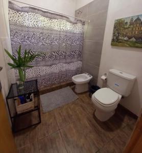 ビクトリアにあるchalet con pileta y parrilla , ideal descanso en entre riosのトイレとシャワー付きのバスルーム +43枚の写真