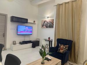 Μια τηλεόραση ή/και κέντρο ψυχαγωγίας στο Eden House Apartments