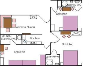Planul etajului la Wohnung In Creglingen Mit Terrasse Und Garten