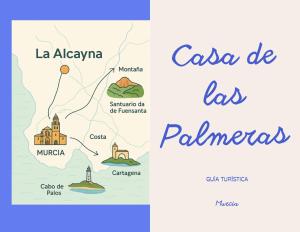 Dos pancartas con un mapa de la alameda las palmas en Casa de las Palmeras Golf, en La Alcayna