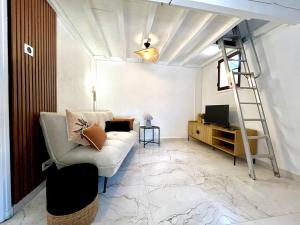 Χώρος καθιστικού στο Tres joli studio 100m plage