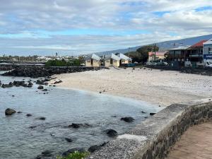 a beach with a group of houses and a body of water at Kaz a Nyla - Face à la plage de Terre Sainte in Saint-Pierre