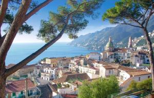 a view of the city of positano and the ocean at 1 Bedroom Nice Apartment In Molina in Marina