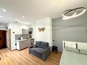 Kuchyň nebo kuchyňský kout v ubytování Quiet Apartments