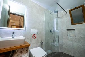 Koupelna v ubytování Hotel EN AD