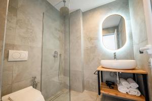 Koupelna v ubytování Hotel EN AD