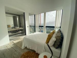 Krevet ili kreveti u jedinici u okviru objekta Appartement vue mer