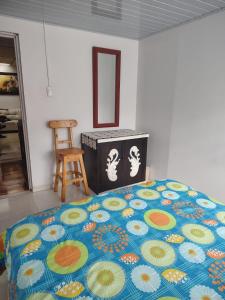 Postel nebo postele na pokoji v ubytování La casa de mari luz