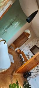 an overhead view of a living room with a lamp at Biệt thự sân vườn sang trọng Hayha Villa - Tropical Garden Khem Beach in Phu Quoc +199 photos