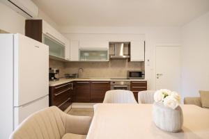 Kuchyň nebo kuchyňský kout v ubytování Apartments Škara