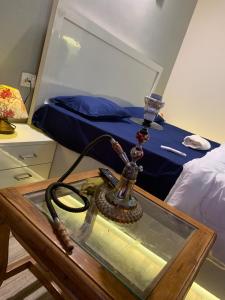 Postel nebo postele na pokoji v ubytování Sky villa