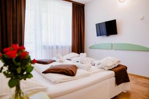 Posteľ alebo postele v izbe v ubytovaní Geovita Krynica-Zdroj + 37 fotografií