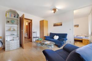 Posezení v ubytování Ferienwohnung Schwäbische Alb