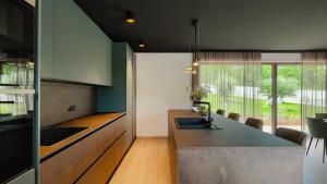 Magnificent Istria Villa Villa Green Oasis 4 Bedrooms Spacious Sun Terrace With Outdoor Heated Pool Labinにあるキッチンまたは簡易キッチン