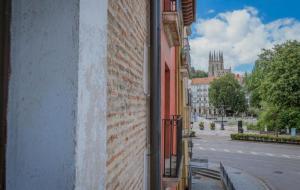 a view of a city street from a building at Centro Burgos Real Consulado 1787 in Burgos +56 photos