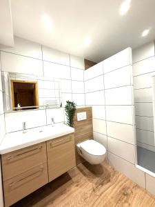 Kúpeľňa v ubytovaní Appartement spacieux à Saint-Sorlin-d'Arves 87 m² vue montagne